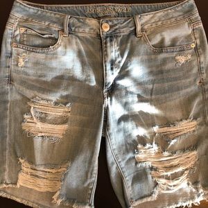 America Eagle Distressed Tomgirl Bermuda Shorts